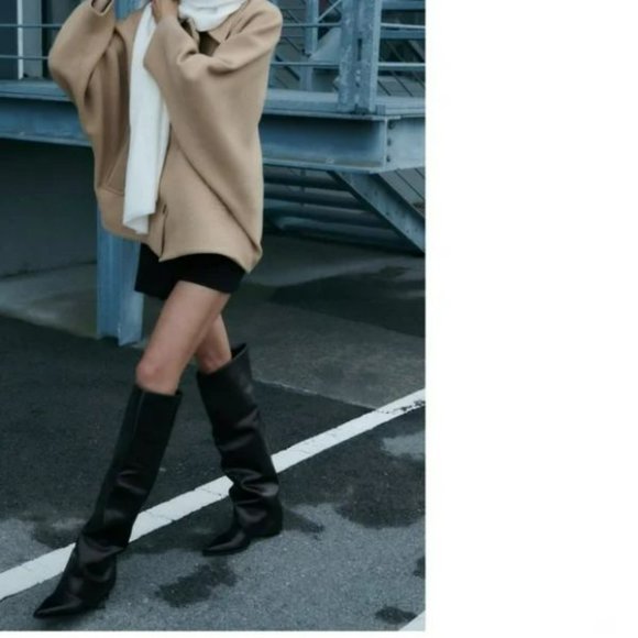 ZARA LEATHER GAITER BOOTS - Picture 11 of 12